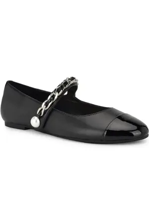 Nine West Platy Mary Jane Cap Toe Flat in at Nordstrom, Size 9