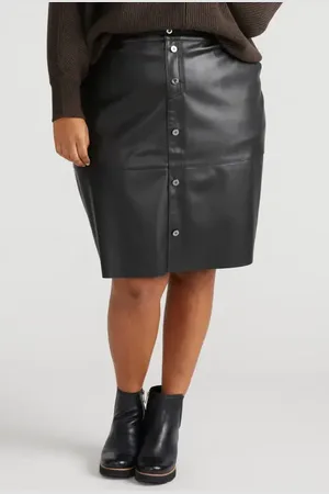 UNIVERSAL STANDARD Marley Faux Leather Midi Pencil Skirt in at Nordstrom, Size 4Xl