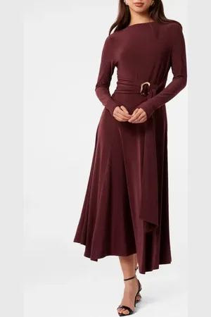 EVER NEW Roxanna Belted Long Sleeve Handkerchief Hem Dress in at Nordstrom, Size 4