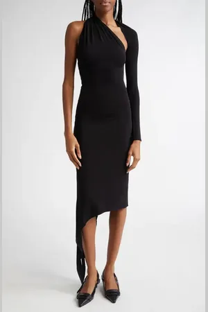 Courrèges Slash One-Shoulder Crepe Dress in at Nordstrom, Size X-Small