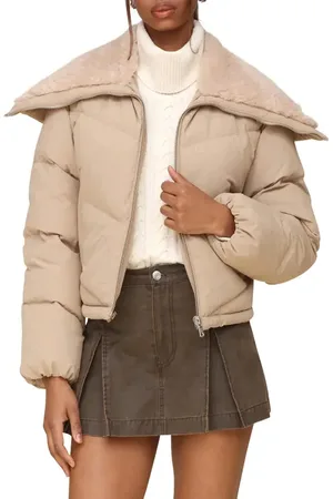 AVEC LES FILLES Faux Shearling Detail Puffer Jacket in at Nordstrom, Size X-Small