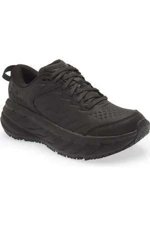 Hoka One One Bondi SR Water Resistant Running Shoe in Black /Black at Nordstrom, Size 9.5