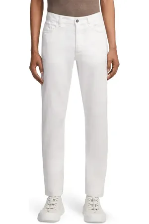 Ermenegildo Zegna Garment Dyed Stretch Linen & Cotton Slim Fit Jeans in at Nordstrom, Size 36