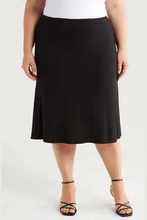 24Seven Comfort Apparel A-Line Skirt in at Nordstrom, Size 2X