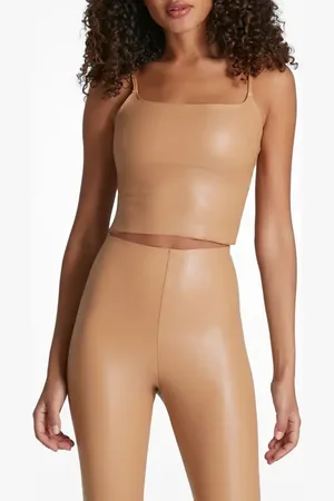 Commando Faux Leather Crop Camisole in at Nordstrom, Size Large