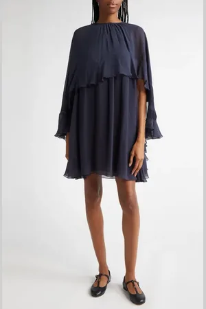 Chloé Organic Silk Cape Dress in at Nordstrom, Size 8 Us