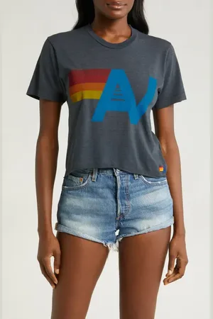 AVIATOR NATION Logo Boyfriend Tee in at Nordstrom, Size X-Small