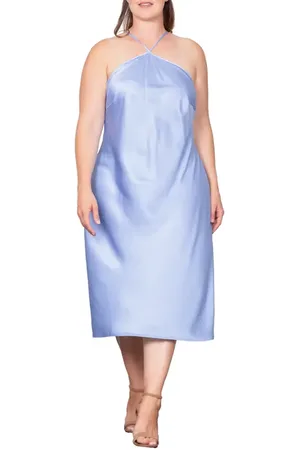 Standards & Practices Satin Midi Dress in at Nordstrom, Size 3X