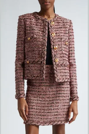 ST. JOHN Metallic Eyelash Tweed Jacket in at Nordstrom, Size 12