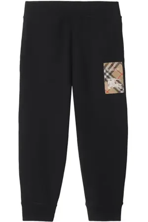 Burberry Check Label Cotton Jogging Pants in at Nordstrom, Size 12