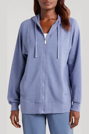 Travis Mathew Off Script Stretch Modal & Cotton Zip Hoodie in at Nordstrom, Size X-Large