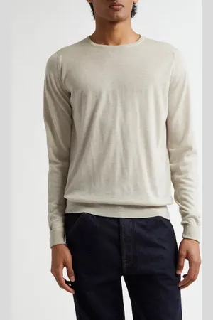 JOHN SMEDLEY Marcus Virgin Wool Crewneck Sweater in at Nordstrom, Size Large