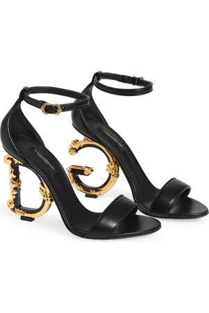 Dolce & Gabbana Keira Baroque DG Heel Sandal in at Nordstrom, Size 5.5Us