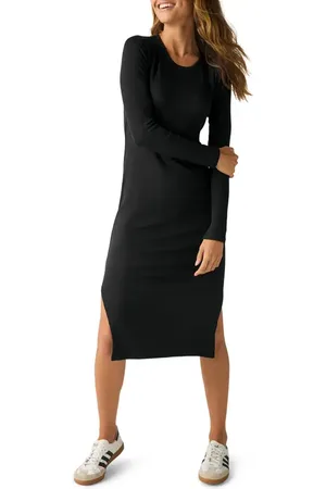Beyond Yoga Contours Long Sleeve Midi Dress in at Nordstrom, Size Medium