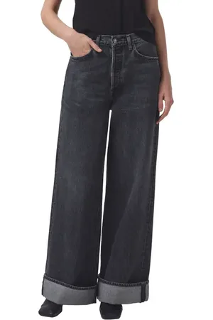 AGOLDE Dame Cuffed Organic Cotton Wide Leg Jeans in at Nordstrom, Size 27