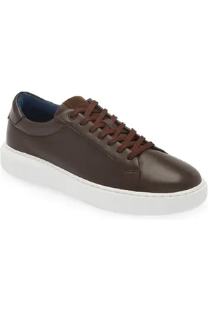 G Brown Puff Low Top Leather Sneaker at Nordstrom, Size 8