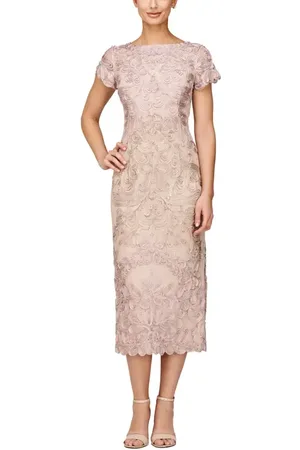 Js Collections Soutache Lace Cocktail Dress in at Nordstrom, Size 18