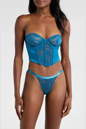 HAUTY Sun Kissed Underwire Bustier & G-String Set in at Nordstrom, Size Small
