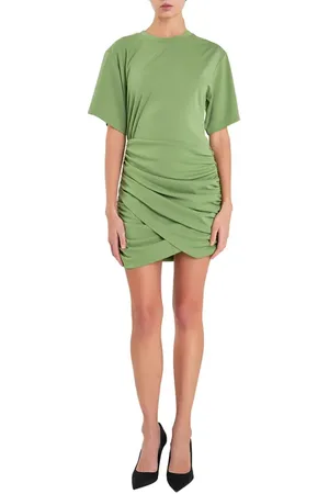 Grey Lab Ruched Asymmetric Minidress in at Nordstrom, Size X-Small