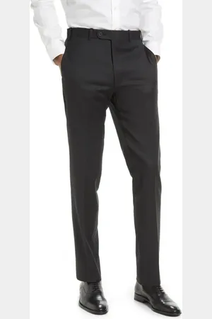 JB Flat Front Stretch Wool Trousers in at Nordstrom, Size 32
