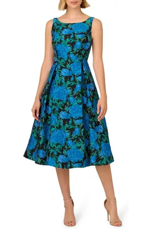 Adrianna Papell Floral Jacquard A-Line Cocktail Dress in at Nordstrom, Size 10