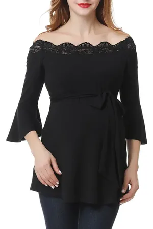 Kimi and Kai Melisende Off the Shoulder Maternity Top in at Nordstrom, Size X-Small
