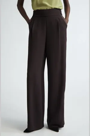 ST. JOHN Satin Back Crepe Wide Leg Pants in at Nordstrom, Size 0