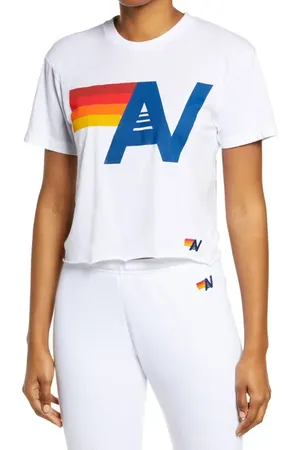 AVIATOR NATION Logo Boyfriend Tee in at Nordstrom, Size X-Large