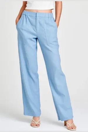 WAYF Daylight Wide Leg Linen Blend Pants in at Nordstrom, Size Large