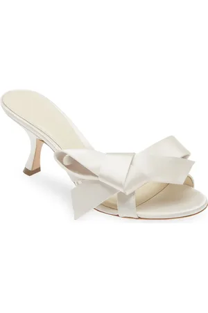 Giambattista Valli Bow Satin Sandal in at Nordstrom, Size 9.5Us