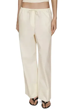 MANGO Wide Leg Drawstring Cotton Pants in at Nordstrom, Size X-Small