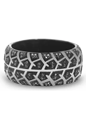 Luvmyjewelry Born Tire Tread Silver & Black Diamond Ring in at Nordstrom, Size 9
