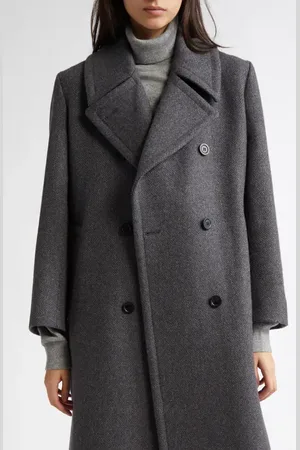 Johnstons Of Elgin Great Double Breasted Wool Coat in at Nordstrom, Size Medium