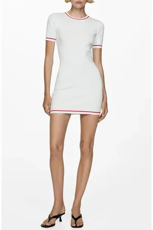 MANGO Rib Mini Sweater Dress in at Nordstrom, Size 6