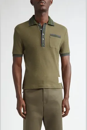 Thom Browne Open Stitch Cotton Polo in at Nordstrom, Size 0