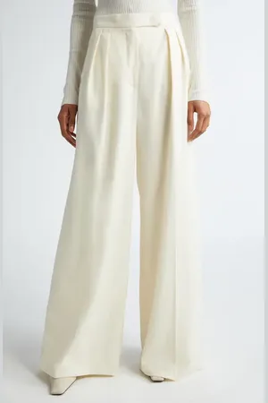 Max Mara Piomo Virgin Wool Wide Leg Pants in at Nordstrom, Size 6