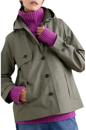 Seasalt Cornwall Neap Tide Waterproof Organic Cotton Jacket with Removable Hood in at Nordstrom, Size 6 Us