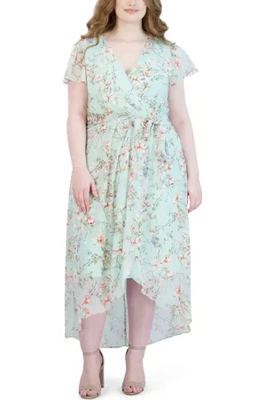 Julia Jordan Flutter Sleeve High-Low Maxi Dress in at Nordstrom, Size 22W