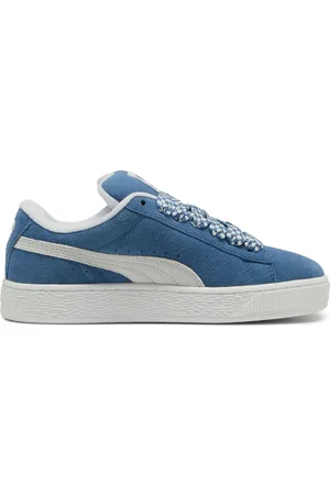 PUMA Suede XL Lace Sneaker in Blue Horizon- White at Nordstrom, Size 6.5
