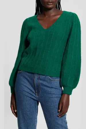 Guess Madeline Pointelle Detail Sweater in at Nordstrom, Size X-Small