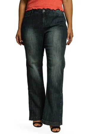 Standards & Practices High Waist Slit Hem Wide Leg Jeans in at Nordstrom, Size 16W