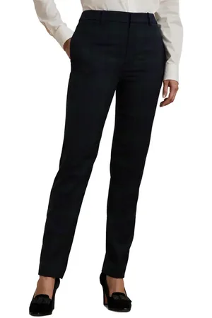Ralph Lauren Plaid Satin Straight Leg Pants in at Nordstrom, Size 6