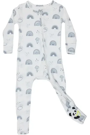 BELLABU BEAR Rainbow Convertible Footie Pajamas in at Nordstrom, Size Newborn