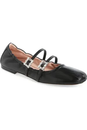 Roger Vivier Crystal Buckle Double Strap Ballerina Mary Jane Flat in at Nordstrom, Size 9.5Us