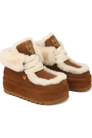 Naked Wolfe Bambi Genuine Shearling Platform Bootie in at Nordstrom, Size 9Us