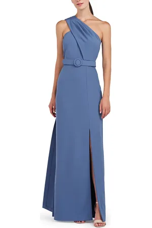 Kay Unger Bowie One-Shoulder Belted Gown in at Nordstrom, Size 8