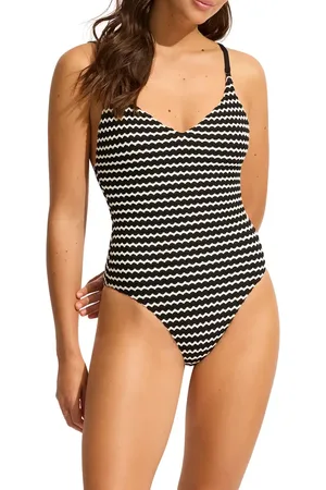 Seafolly Mesh Effect One-Piece Swimsuit in at Nordstrom, Size 4 Us