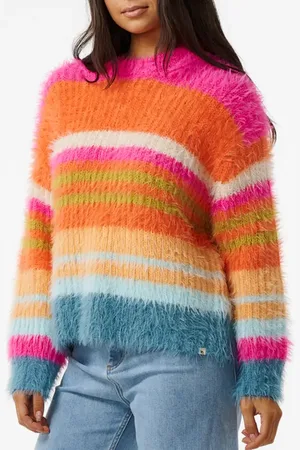 Rip Curl Hibiscus Heat Stripe Sweater in at Nordstrom, Size X-Small