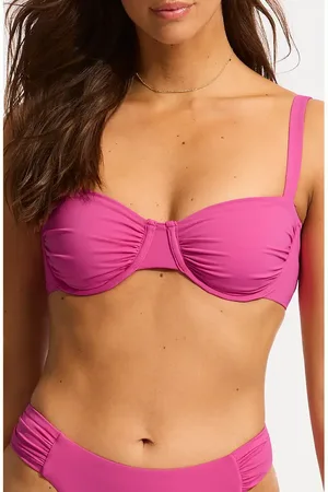 Seafolly Ruched Underwire Bikini Top in at Nordstrom, Size 2 Us