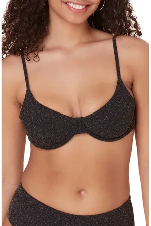 Andie The Bermuda Metallic Underwire Bikini Top in at Nordstrom, Size X-Small